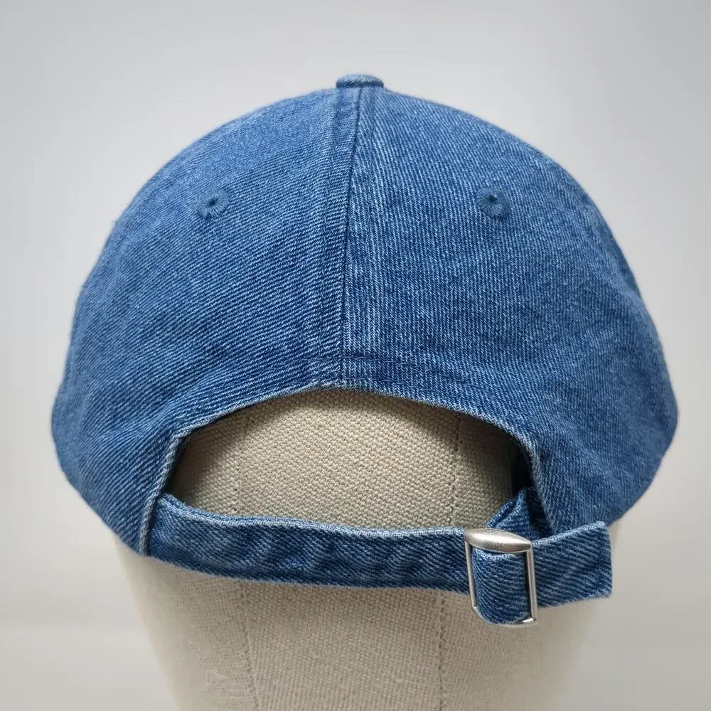 H&M Baseball Cap Blue One Size Denim Embroidered Goose Adjustable Slideback Hat